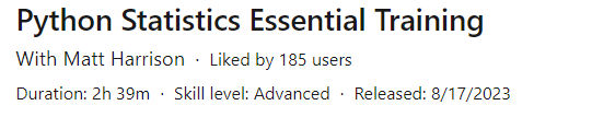 Pictures · Python Statistics Essential Training 2023-8