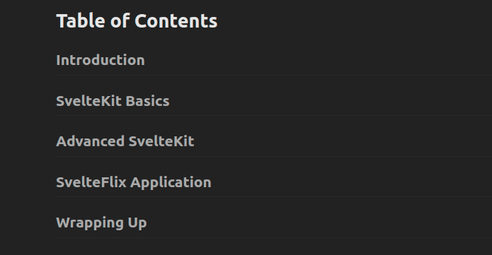 Course topics · Frontend Masters — Fullstack Svelte with SvelteKit 2023-6