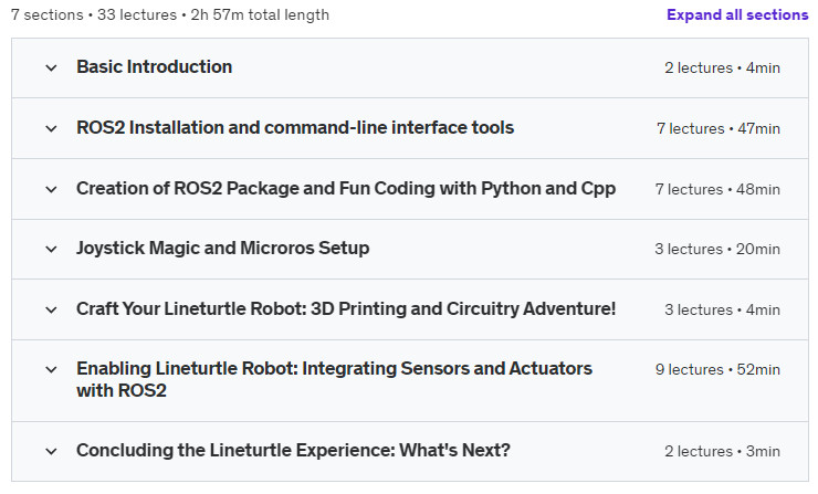 Course topics · Udemy — ROS2 for Beginners: Build Your First Robot with ESP32 2023-10