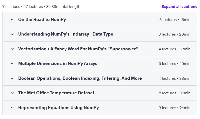 Course topics · Understanding the NumPy Mindset • Numerical Python 2024-4