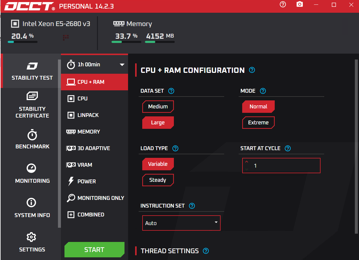 تصاویر · OCCT 17.0.12 x64