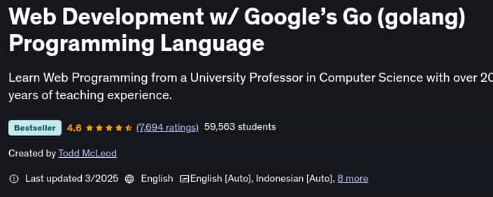 Pictures · Udemy — Web Development w/ Google’s Go (golang) Programming Language 2025-3