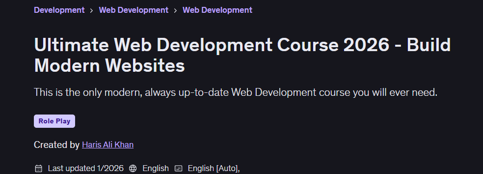 Pictures · Udemy — Ultimate Web Development Course 2026 – Build Modern Websites 2026-1