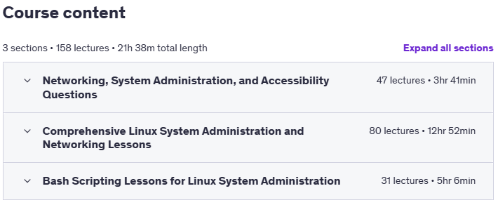 Course topics · Linux Mastery: LPIC-1 (102-500) Ultimate Certification Prep 2025-3