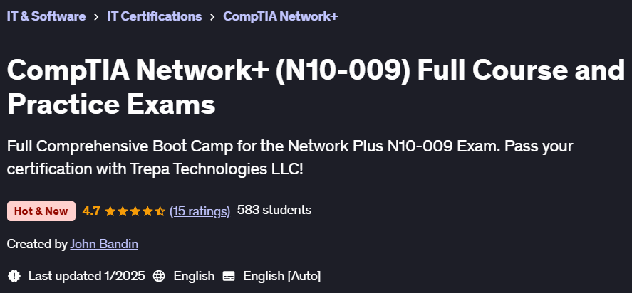 Pictures · Udemy — CompTIA Network+ (N10-009) Full Course and Practice Exams 2024-12