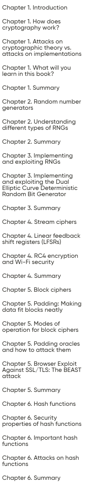 Course topics · Oreilly — Hacking Cryptography, Video Edition 2025-5