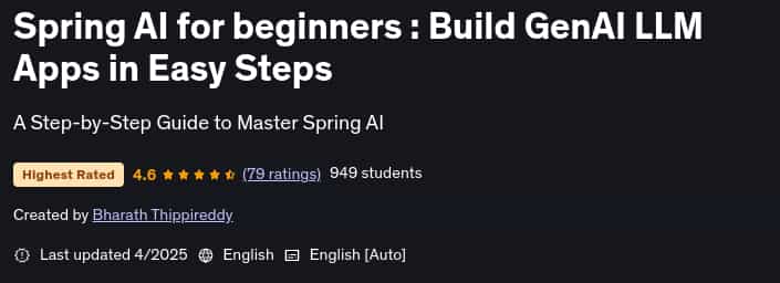 Pictures · Udemy — Spring AI for beginners : Build GenAI LLM Apps in Easy Steps 2025-4