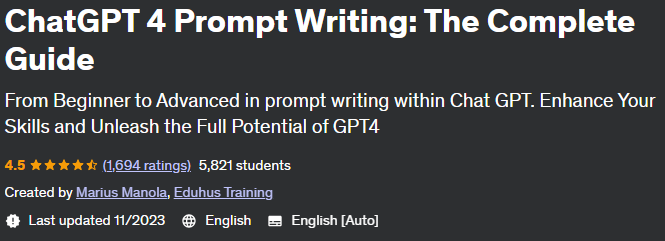 Pictures · ChatGPT 4 Prompt Writing: The Complete Guide 2023-4