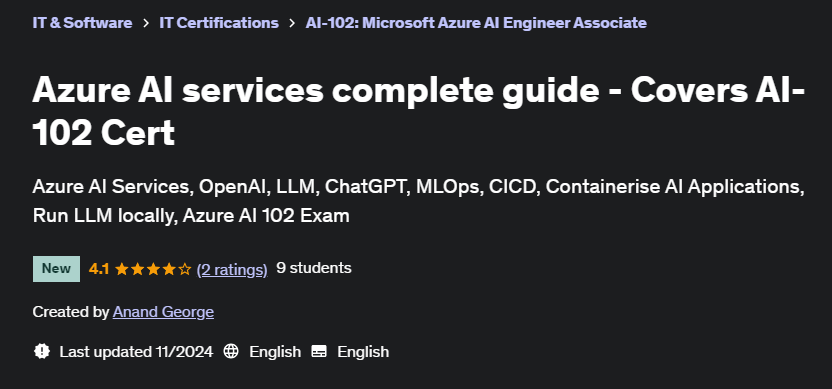 Pictures · Udemy — Azure AI services complete guide – Covers AI-102 Cert 2024-10