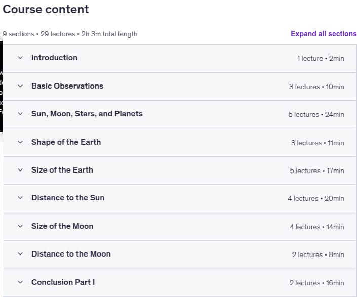 Course topics · Zero to Hero Astronomy: Basic Space Science 1 2024-4