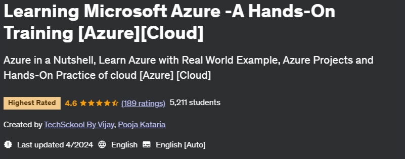 Pictures · Udemy — Learning Microsoft Azure -A Hands-On Training [Azure][Cloud] 2022-3