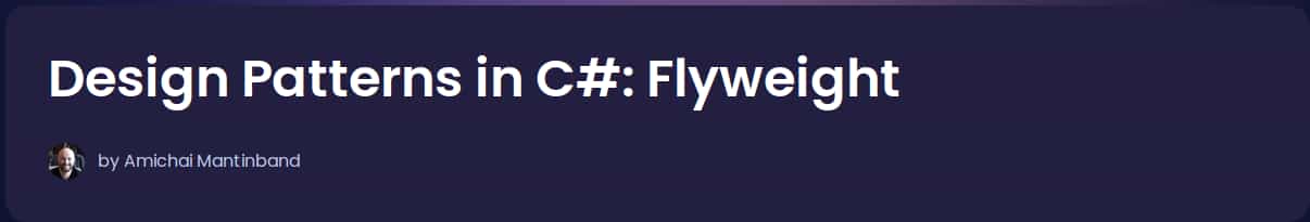 Pictures · Dometrain – Design Patterns in C#: Flyweight 2024-11