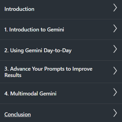 Course topics · Prompt Engineering with Gemini 2025-7