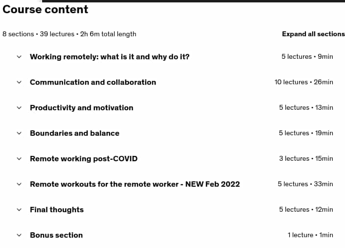 Course topics · Working Remotely: How To Succeed In The New Workplace 2024-12