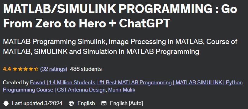 Pictures · MATLAB/SIMULINK PROGRAMMING : Go From Zero to Hero + ChatGPT 2024-3