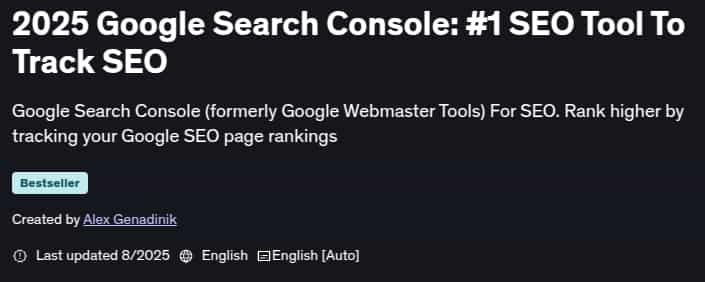 Pictures · Udemy — 2025 Google Search Console: #1 SEO Tool To Track SEO 2025-8