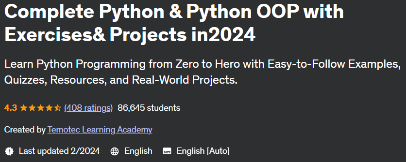 Pictures · Complete Python & Python OOP with Exercises& Projects in2024 2023-6