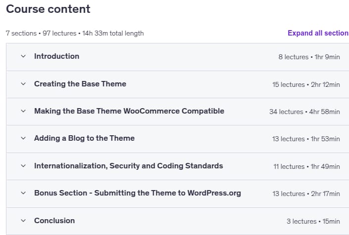 Temas del curso · Desarrollo del tema de WooCommerce: Curso Avanzado 2026-3