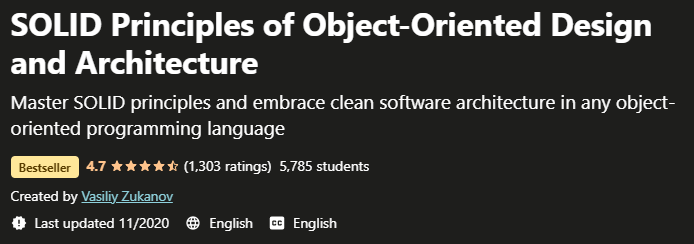 Pictures · SOLID Principles of Object-Oriented Design and Architecture 2020-5