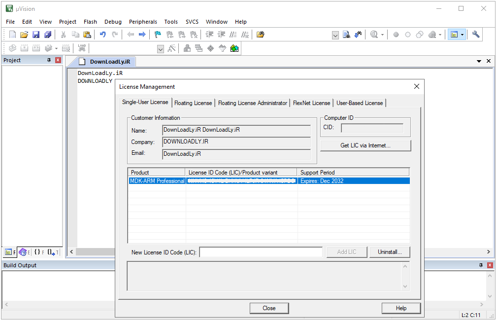 الصور · كيل MDK v5.43a + DFP / C51 v9.61 / C166 v7 .57 / C251 v5.60