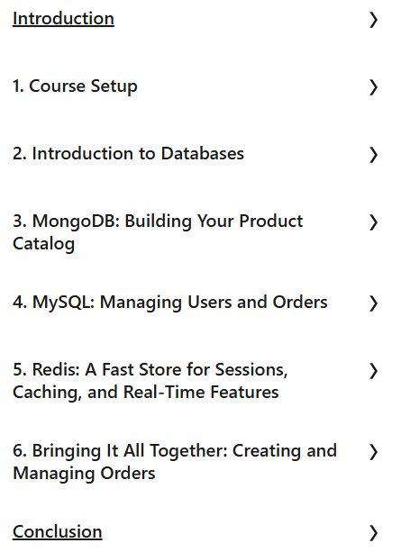 Course topics · Databases for Node.js Developers 2025-3