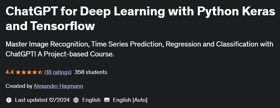 Pictures · Udemy — ChatGPT for Deep Learning with Python Keras and Tensorflow 2024-12