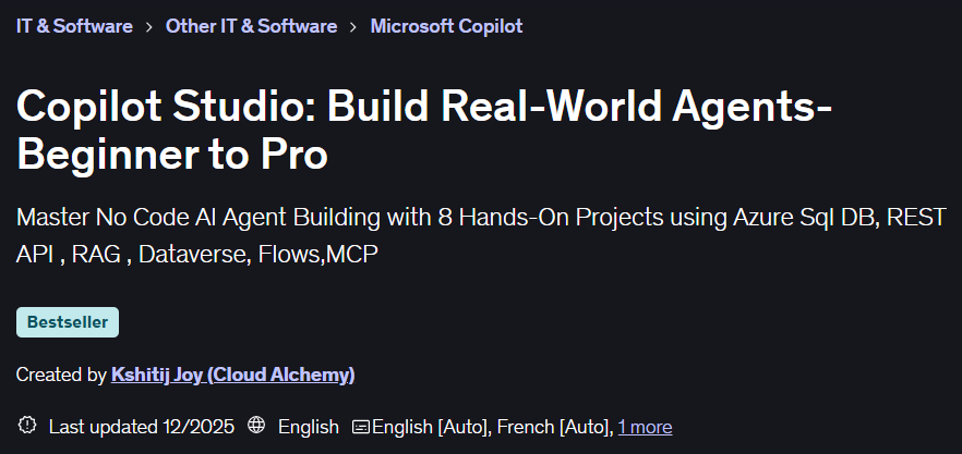 الصور · Copilot Studio: Build Real-World Agents-Beginner to Pro 2025-9