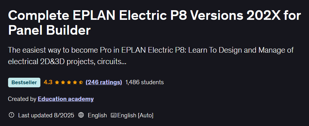 تصاویر · مکمل Eplan الیکٹرک P8 ورژن 202X پینل بنانے والے کے لئے 2025-8
