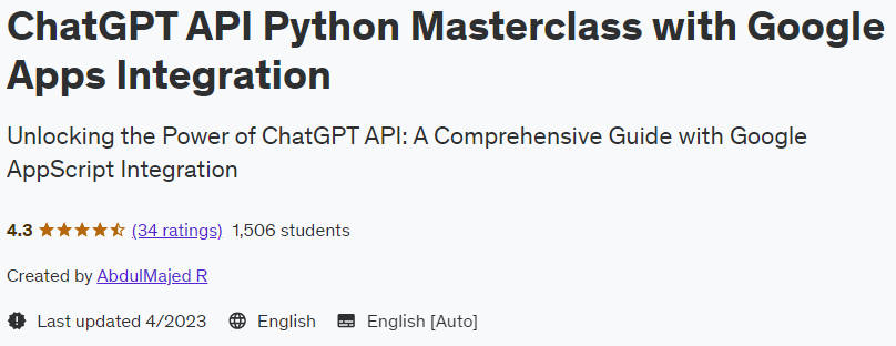 Pictures · ChatGPT API Python Masterclass with Google Apps Integration 2023-4