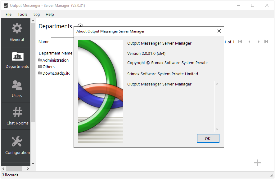 Pictures · Output Messenger Server 2.0.65 / Client 2.0.24