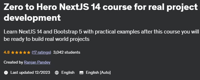 Pictures · Udemy — Zero to Hero NextJS 14 course for real project development 2023-12