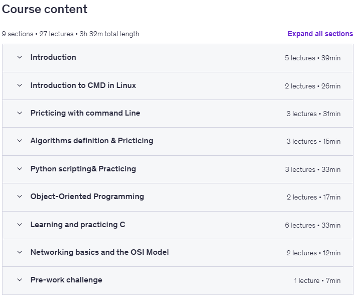 Course topics · Cybersecurity Fundamentals 2025-11