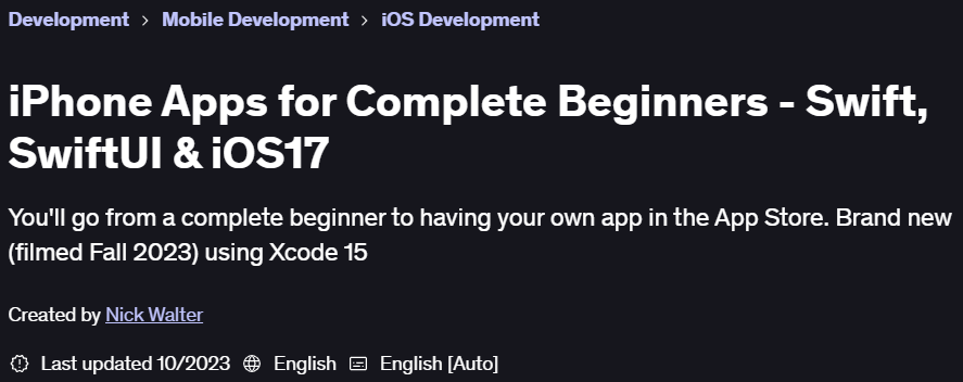 Pictures · Udemy — iPhone Apps for Complete Beginners – Swift, SwiftUI & iOS17 2023-9