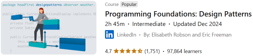 Pictures · LinkedIn — Programming Foundations: Design Patterns 2024-12