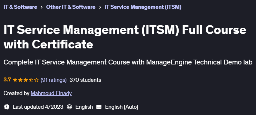 Pictures · IT Service Management (ITSM) Full Course with Certificate 2022-6