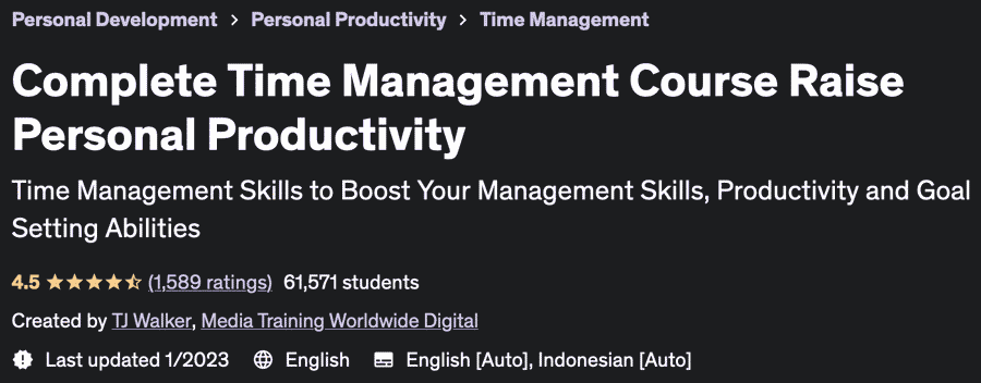 Pictures · Complete Time Management Course Raise Personal Productivity 2022-11