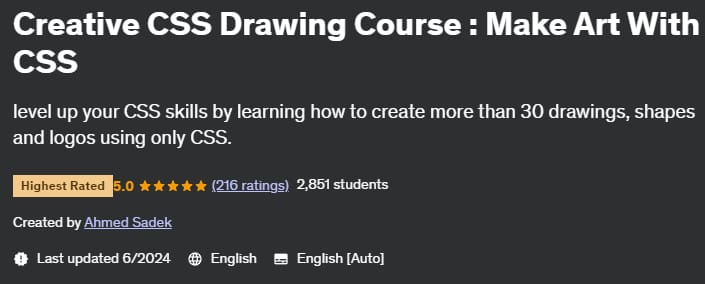 Pictures · Udemy — Creative CSS Drawing Course : Make Art With CSS 2024-2
