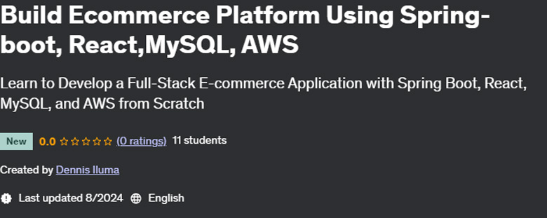 Pictures · Build Ecommerce Platform Using Spring-boot, React,MySQL, AWS 2024-8
