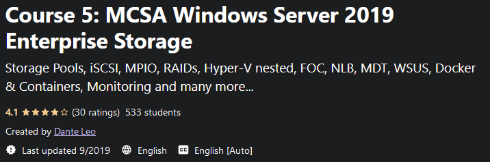 Pictures · Udemy — Course 5: MCSA Windows Server 2019 Enterprise Storage 2019-9