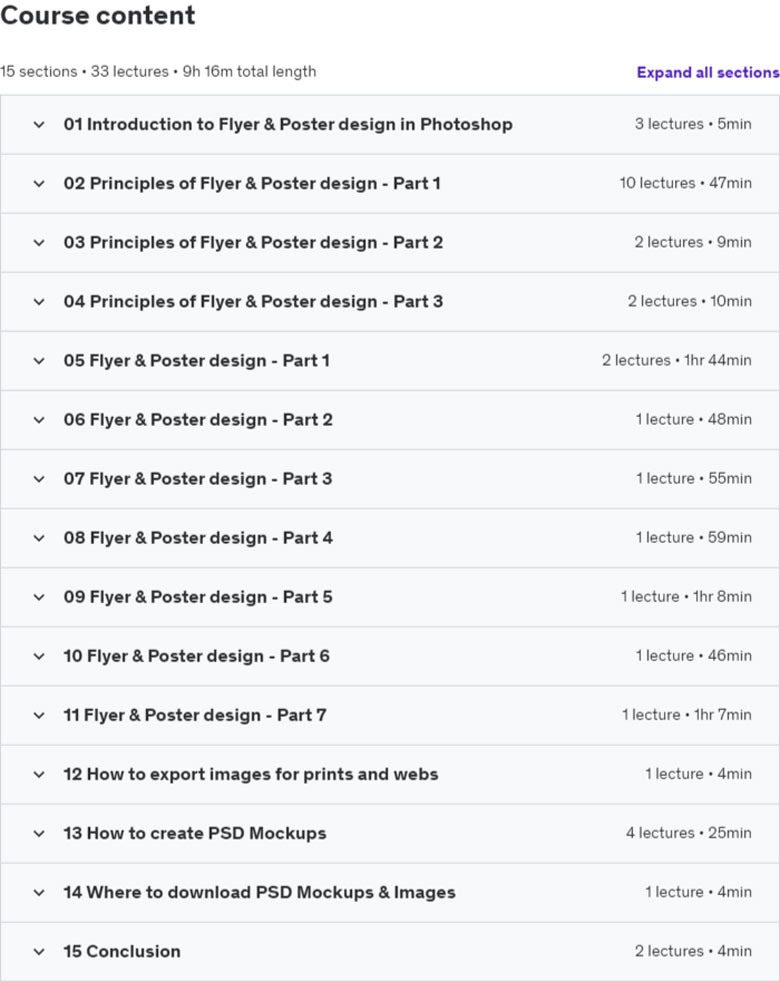 Course topics · Photoshop CC Masterclass: Professional Flyer & Poster Design 2023-12