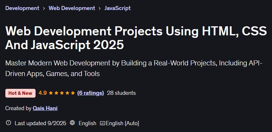 Images · Projets de développement Web utilisant HTML, CSS et JavaScript 2025 2025-7