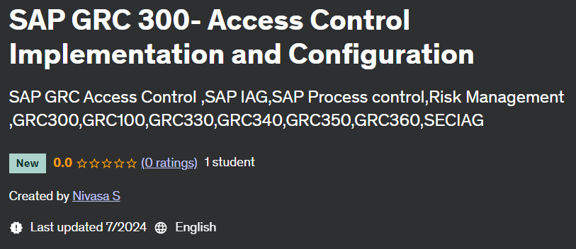 Pictures · SAP GRC 300- Access Control Implementation and Configuration 2024-7