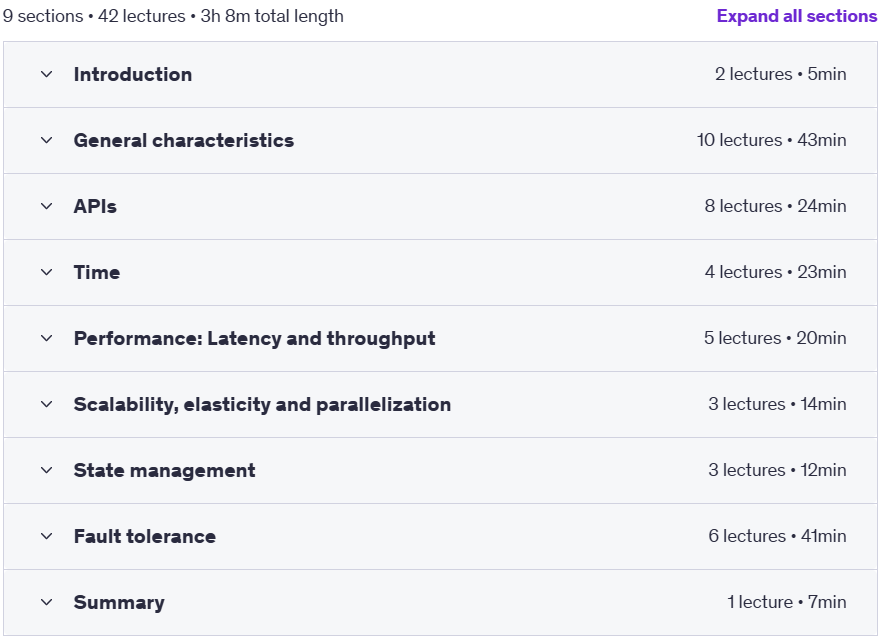 Course topics · Stream processing frameworks for big data: the internals 2022-6