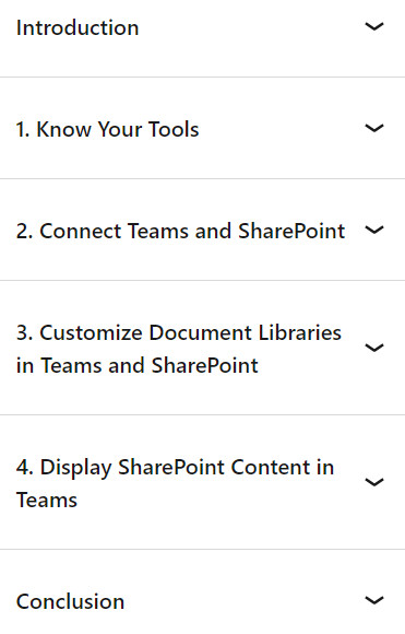 Course topics · LinkedIn — Collaborating with SharePoint and Teams 2024-5