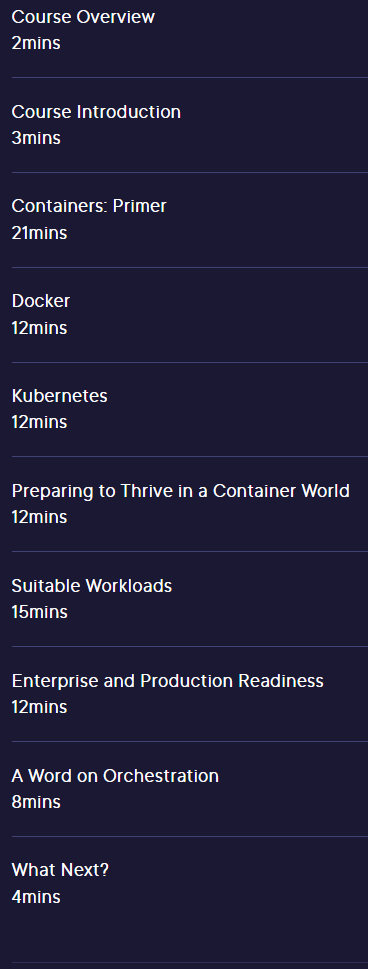 Course topics · Docker and Kubernetes: The Big Picture 2019-5