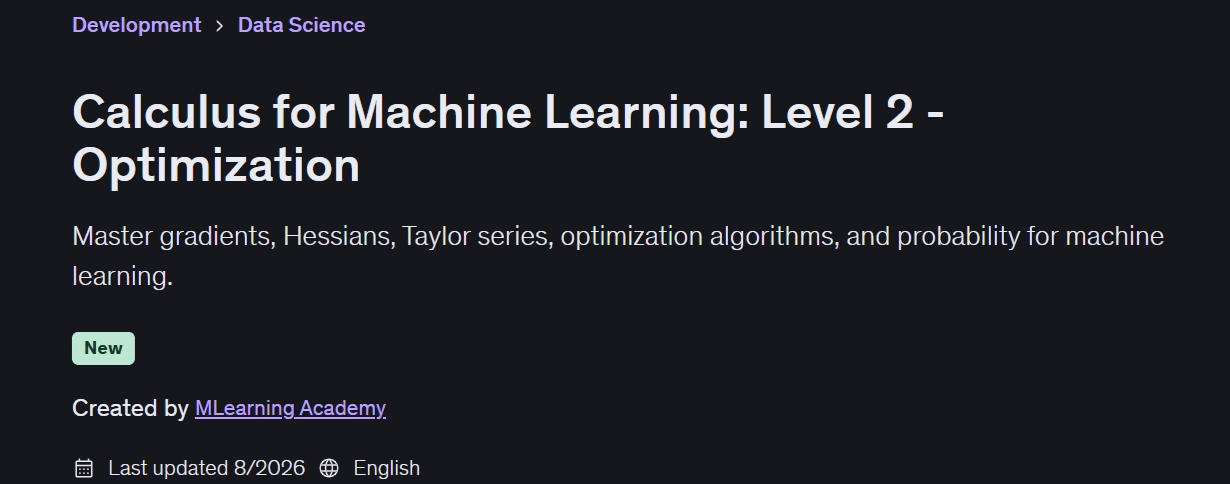 Bilder · Berechnung für Machine Learning: Ebene 2 - Optimierung 2026-8