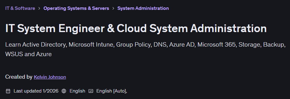 Pictures · IT System Engineer & Cloud System Administration 2025-12