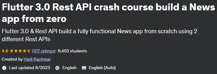 Pictures · Udemy — Flutter 3.0 Rest API crash course build a News app from zero 2022-6