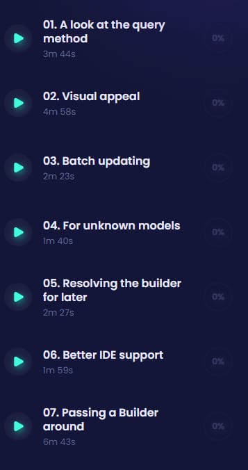 Course topics · CodeCourse — The Eloquent Query Method 2022-4