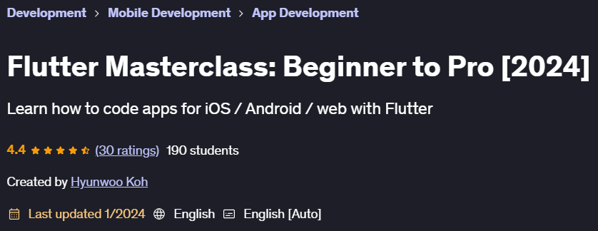 Pictures · Udemy — Flutter Masterclass: Beginner to Pro [2024] 2024-1